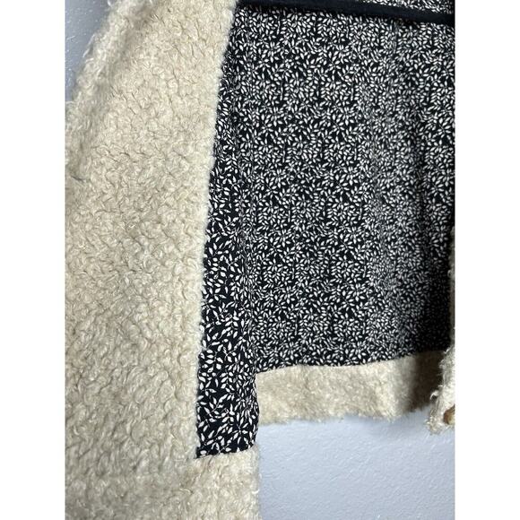 Faherty Timber Ridge Sherpa Fleece Beige Teddy Bear Style Button Jacket Medium - Picture 7 of 10